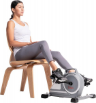Sunny Health & Fitness i&scaron;manusis mini treniruoklis-pedalas su dviguba funkcija, skirtas senjorams, kardio treniruotėms namuose, pasirinktinai su nemokama Sunnyfit programėle ir magnetine sistema