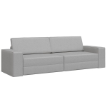 Grindų sofa-lova 2-in-1 Debesų pilka 245x150x60.5 cm Audinys