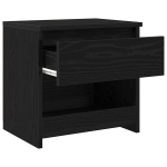 Naktiniai staliukai 2 vnt Juoda 40x30x39 cm I&scaron; dirbtinės medienos