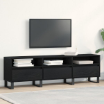 TV spintelė Juoda Ąžuolo 150x30x44,5 cm Inžinerinė mediena