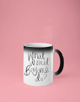 Acen 'das "what Would Beyonce Do" keramikinis individualizuotas spalvą keičiantis kavos/arbatos puodelis, baltas, 330 ml