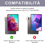 Occtingkind Lenovo Tab P12 Pro 12.7 colių klaviatūros dėklas su ap&scaron;vietimu, bluetooth, rožinis