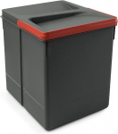 Emuca 8937223 &scaron;iuk&scaron;lių dėžė pjaustomam pagrindui, kibiras 266 mm auk&scaron;čio ir 15 litrų talpos, pilkas, h266 (1 x 15 l)