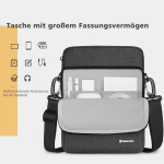 Nidoo plan&scaron;etinio kompiuterio krep&scaron;ys, skirtas 10,9 colio 10,2 colio Ipad / 10 colių Ipad Air / 11 colių Ipad Air M2 / 11 colių Ipad Pro M4 M2, 10&ndash;11 colių plan&scaron;etinio kompiuterio ne&scaron;iojimo krep&scaron;ys, skirtas Surface Go 3 / Matepad Pro, tamsiai pilkas  ...