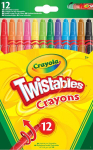 Crayola Twistables kreidelės, 12 vnt. - įvairiaspalvės
