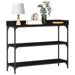 Konsolinis staliukas Juoda 100x30x80 cm Inžinerinė mediena ir plienas