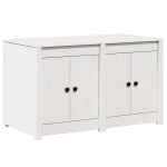 Lauko virtuvės spintelė balta 106x55x64 cm solidus pu&scaron;ies medis
