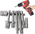 Socket adapterių rinkinys, 8 dalių, socket bitų adapterių rinkinys, bitų laikiklis, 1/2, 1/4, 3/8 colio &scaron;e&scaron;iakampis kotas, socket veržliarakčio įdėklo adapteris, skirtas akumuliatoriniam grąžtui, grąžtui ir suktuvui