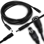 Retoo 5 m ilginamasis kabelis Dc ki&scaron;tukas 5,5 mm x 2,1 mm, skirtas stebėjimo kamerai Dvr mar&scaron;rutizatoriui spausdintuvui Led juostai apsaugos kameroms Ip tinklo kamerai 12 voltų maitinimo &scaron;altinis juodas
