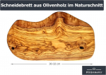K&uuml;chenmaster alyvuogių medienos pjaustymo lenta natūralaus pjovimo, sūrio lenta, duonos lenta, pusryčių lenta (30-32 cm)