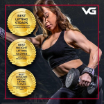 Versa Gripps&reg; Fit Pro Made in Usa Athlete rie&scaron;o dirželiai, geriausias treniruočių aksesuaras, Peach Bellini R/l