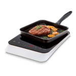 Induction Hob - MEDION MD18490 - 1 Burner - 2000W - 60/240&deg;C - 8 Programs - L 29 x D 36 x H 6 cm - White/Black
