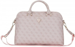 Bag Guess 4G Zipper Pocket Triangle Logo 15" pink