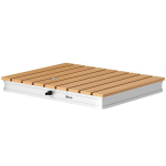 Outsunny lauko du&scaron;as su reguliuojamu pedalu, aliuminio sodo du&scaron;as iki 4 m fontano auk&scaron;čio, 70 x 55 cm, saunos du&scaron;as medžio i&scaron;vaizdos, neslystantis, atsparus oro sąlygoms, lauko kempingo du&scaron;as baseinui, saunai, Natūrali mediena
