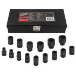1/2" 10-32 mm &scaron;e&scaron;iakampių smūginių lizdų rinkinys