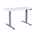 Reguliuojamo auk&scaron;čio ra&scaron;omasis stalas Home4you ERGO FIT 1 variklis 120x68cm pilkas/baltas