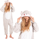 Moteri&scaron;ka Vientisa Pižama Kigurumi Kostiumas Pelė Mėlynas Pilkas 175-185 Cm Xl