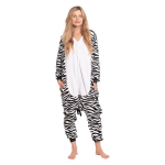 Moteri&scaron;ka Vientisa Pižama Kigurumi Kostiumas Zebra Balta Juoda 165-175 Cm L, L