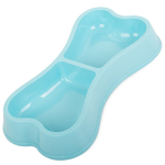 Plastikinis dubuo &scaron;unims ir katėms, dvigubas, 0,15 l