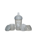 Buteliukas Twistshake antikolikinis Pro Double 79026, 260 ml, pilkas