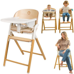 Daugiafunkcinė kėdė 3in1, maitinimo kėdutė Lionelo Celia White Natural Wood