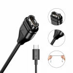 Įkrovimo laidas, įkroviklis: 4-pin, Garmin Fenix 5-6-7, Vivoactive 3 - USB-C: Tech Mc04 - Juoda