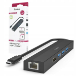 Hama Usb-c Hub: 5 prievadai, 3x Usb-a, Sd/microsd kortelių skaitytuvas