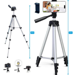 Telefono laikiklis Aliumininis 103 cm reguliuojamas fotoaparato trikojis su telefono laikikliu, tinkamas telefonams, fotoaparatams, stabiliam filmavimui ir fotografavimui.