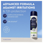 Antiperspirantas pur&scaron;kiamas NIVEA Men Derma Control Sensitive 72h apsauga be alkoholio