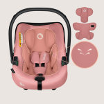 Automobilinė kėdutė Lionelo Astrid iSize Pink Coral su ISOFIX baze, 40-87 cm, rožinė
