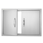 Dvigubos lauko virtuvės durys Vevor BH-014, 71.1x48.2 cm, sidabrinės
