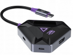 Proove Gaming Hub Usb-c: 2xusb-c, 2xusb 3.0, Hdmi, Pd 100w