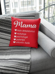 Dekoratyvinė pagalvė &bdquo;Mama&ldquo;, raudona