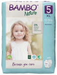 Ekologi&scaron;kos sauskelnės BAMBO NATURE 5 (12-18 kg), 22 vnt.