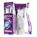 Balinamoji dantų pasta White Glo 150 g + dovana dantų &scaron;epetėlis