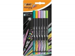 Ra&scaron;iklių rinkinys Bic FineLiners Intensity Fine Pastel 0.4 mm, 6 spalvų rinkinys 498334