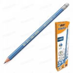 Grafitinis pie&scaron;tukas Bic Evolution Triangle su trintuku, 12 vnt