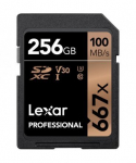 LEXAR PRO 667X SDXC UHS-I U3 (V30) R100/W90 256GB
