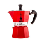 Italų kavinukas - Bialetti - Moka Express - 3 Puodeliai - Raudona - Poliruotas aliuminis