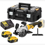 Diskinis pjūklas DeWalt 18V, 2 x 5Ah, 115mm, DCS571P2-QW TSTAK lagaminas