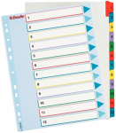 Skiriamieji lapai Esselte, 1-12, spalvoti, daugkartiniai, A4+