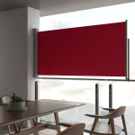 I&scaron;traukiama &scaron;oninė kiemo pertvara vidaXL, 120 x 300 cm, raudona