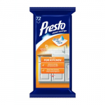 Drėgnos servetėlės virtuvei Presto Clean, 72vnt