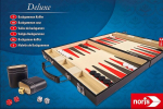 Stalo žaidimas Backgammon Deluxe, EN