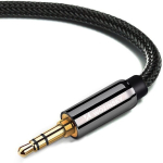 Universalus mini jack AUX kabelis 1.5m, juodas