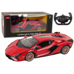 Nuotoliniu būdu valdomas automobilis R/C Lamborghini Sian FKP 37 Rastar 1:14, raudonas