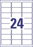 Avery Zweckform lipnios etiketės 63,5x33,9mm, nuimamos, atsparios vandeniui