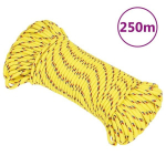 Valties virvė vidaXL, geltona, 5mm, 250m
