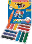 Spalvoti pie&scaron;tukai - BIC KIDS - Trikampis evoliucija - 144 dėžutėje - Ry&scaron;kios spalvos - Sintetinė derva