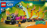 LEGO&reg; City Stuntz 60357 kaskadininkų i&scaron;&scaron;ūkis: ugnies žiedai, motociklo žaislas su sunkvežimiu